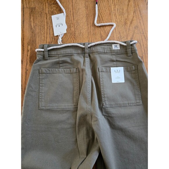 L.T.J Letter to Juliet Green Cargo Joggers Women's Size L Zip Cuff Utility NWT - Picture 4 of 9